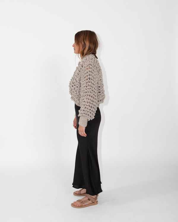 cropped Loop Cardigan